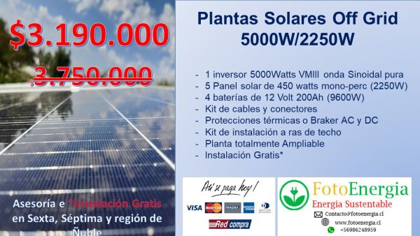 solar 5000w 5pv 4x200